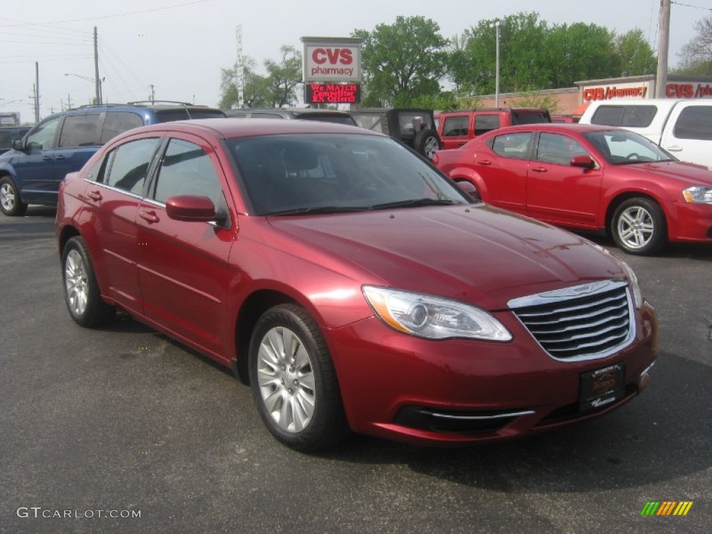 2012 200 LX Sedan - Deep Cherry Red Crystal Pearl Coat / Black photo #1