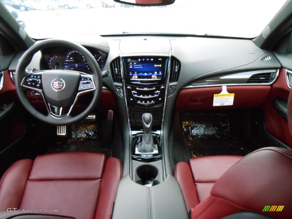 2013 Cadillac ATS 2.0L Turbo Premium Morello Red/Jet Black Accents Dashboard Photo #80862014