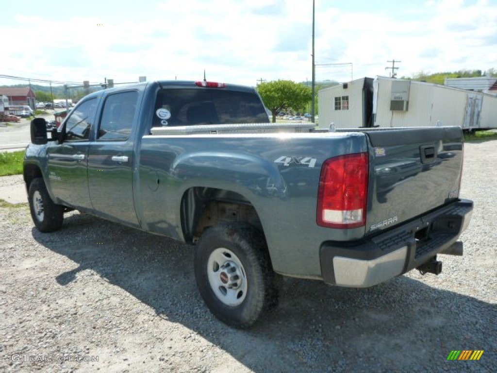 2009 Sierra 2500HD Work Truck Crew Cab 4x4 - Stealth Gray Metallic / Dark Titanium photo #3