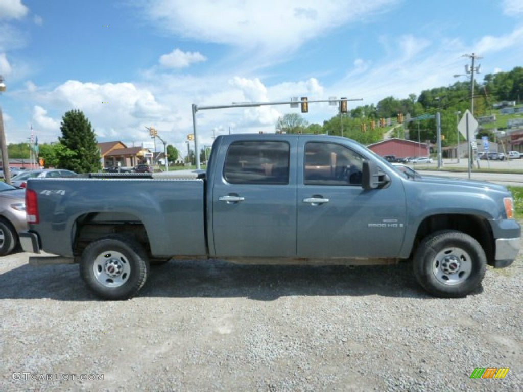 2009 Sierra 2500HD Work Truck Crew Cab 4x4 - Stealth Gray Metallic / Dark Titanium photo #6