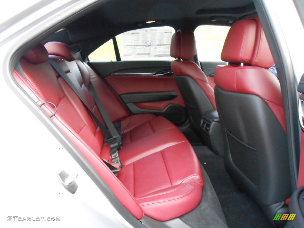 Morello Red/Jet Black Accents Interior 2013 Cadillac ATS 2.0L Turbo Luxury AWD Photo #80862340