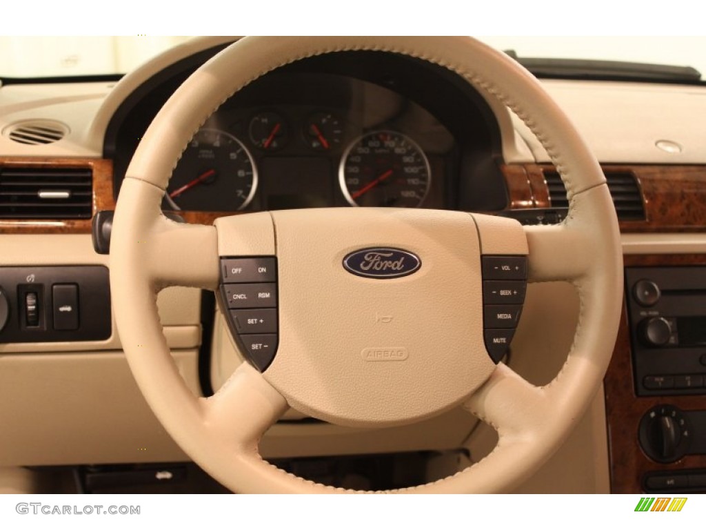 2007 Ford Five Hundred SEL Pebble Steering Wheel Photo #80862472