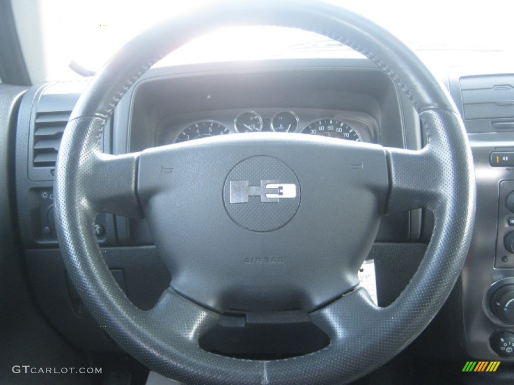 2006 Hummer H3 Standard H3 Model Ebony Black Steering Wheel Photo #80862722
