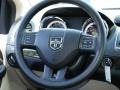 2013 Dodge Grand Caravan Black/Light Graystone Interior Steering Wheel Photo