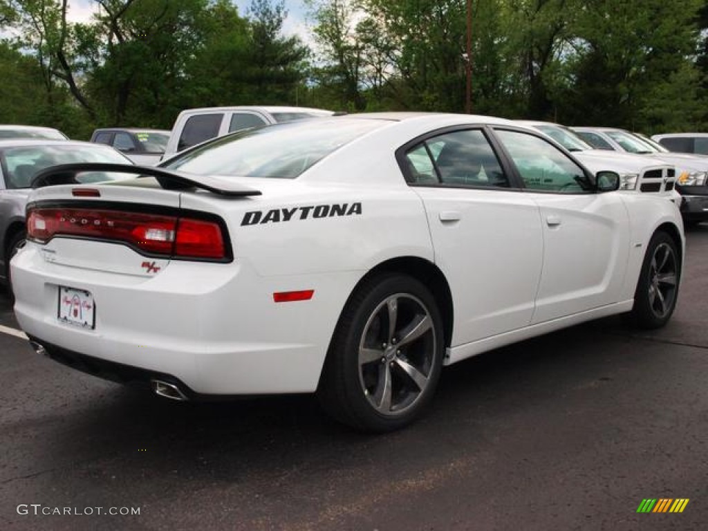 2013 Charger R/T Daytona - Bright White / Daytona Edition Black/Blue photo #3