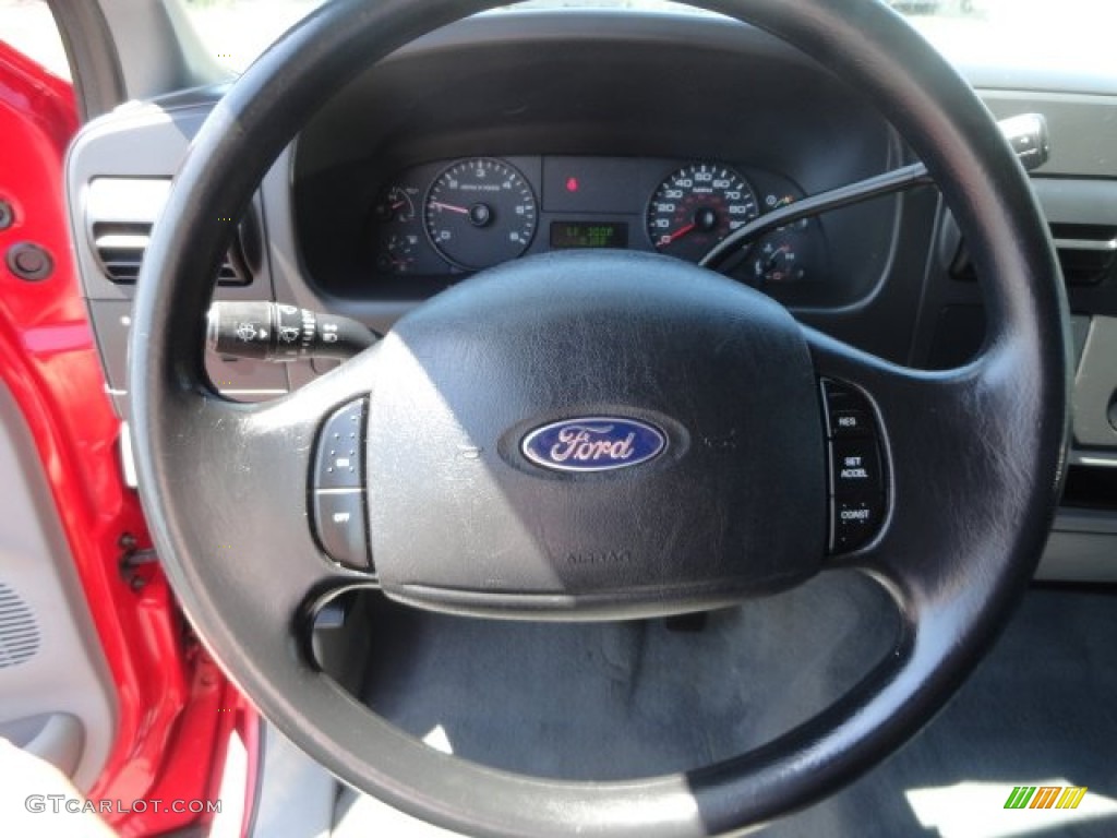 2005 Ford F250 Super Duty XLT SuperCab Medium Flint Steering Wheel Photo #80864740