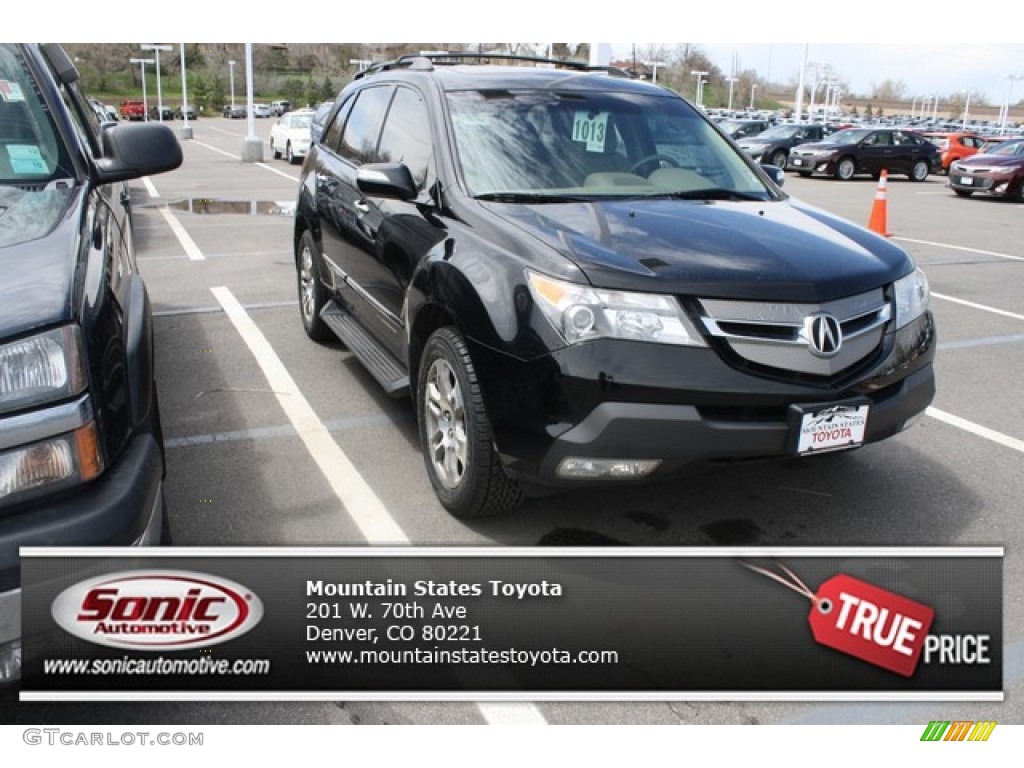 2007 MDX Technology - Formal Black Pearl / Parchment photo #1