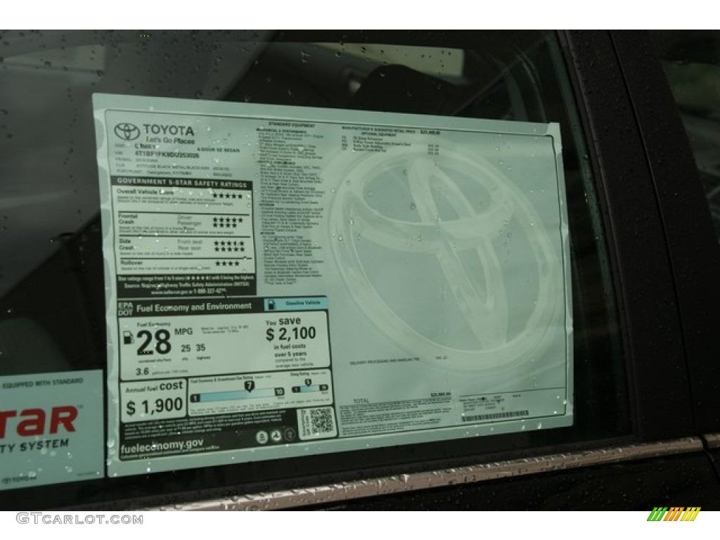 2013 Camry SE - Attitude Black Metallic / Black/Ash photo #10