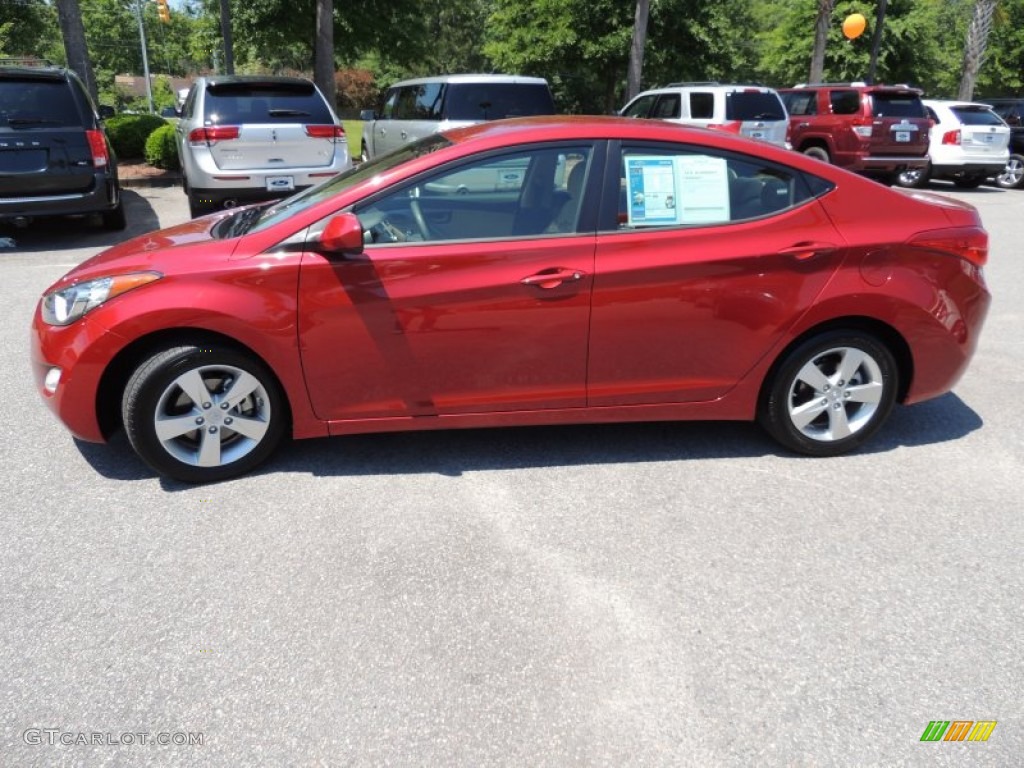 2012 Elantra GLS - Red Allure / Beige photo #2