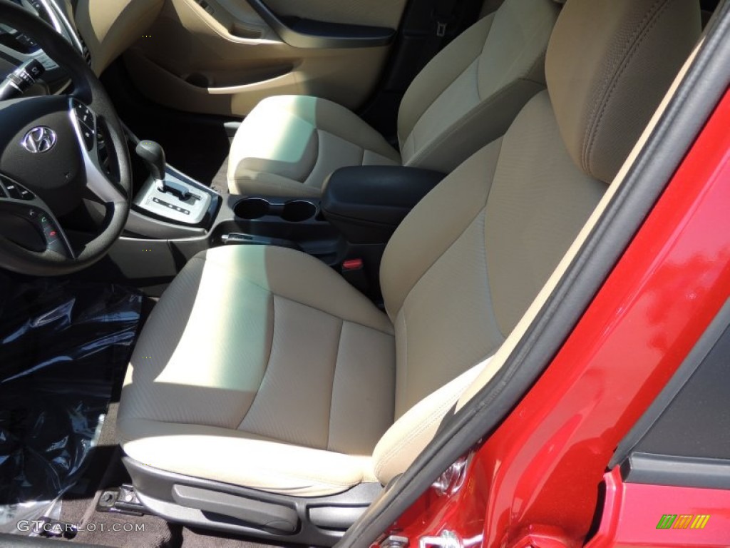 2012 Elantra GLS - Red Allure / Beige photo #4