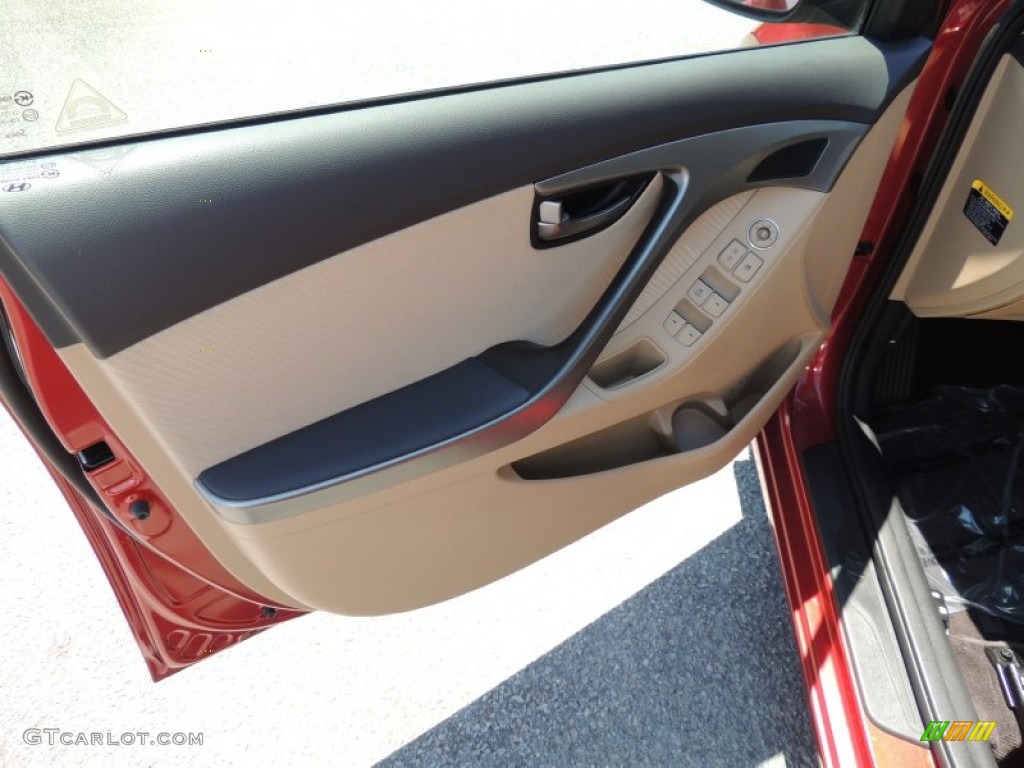 2012 Elantra GLS - Red Allure / Beige photo #5