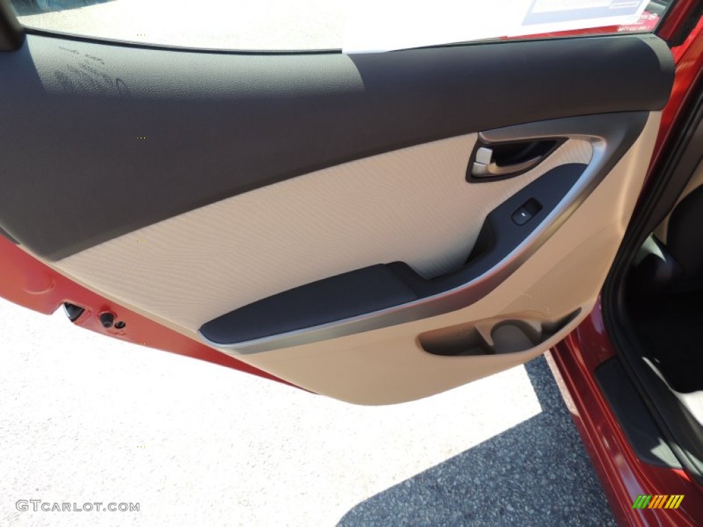 2012 Elantra GLS - Red Allure / Beige photo #7