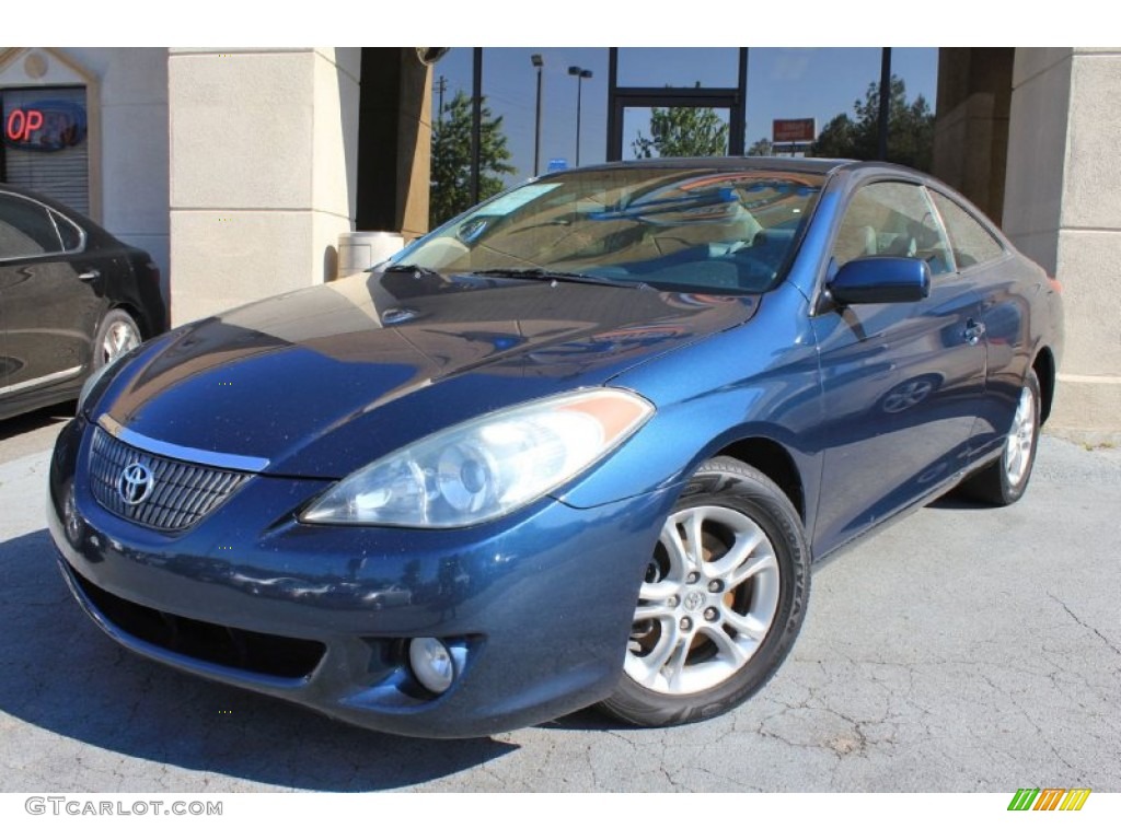 2006 Solara SE Coupe - Oceanus Blue Pearl / Dark Stone photo #38