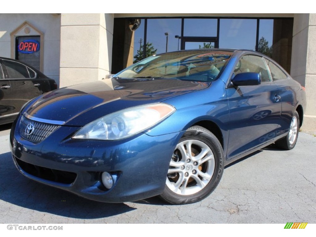 2006 Solara SE Coupe - Oceanus Blue Pearl / Dark Stone photo #39