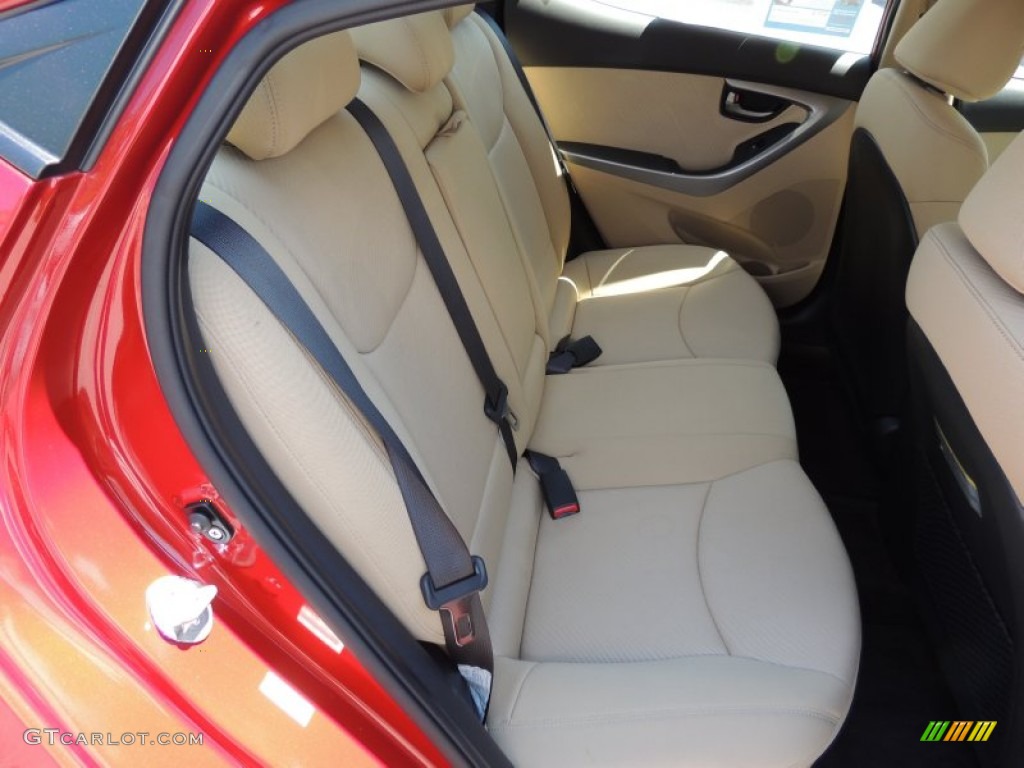 2012 Elantra GLS - Red Allure / Beige photo #10