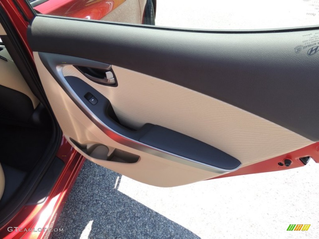 2012 Elantra GLS - Red Allure / Beige photo #11
