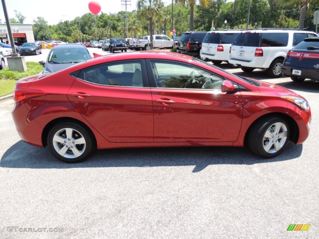 2012 Elantra GLS - Red Allure / Beige photo #12