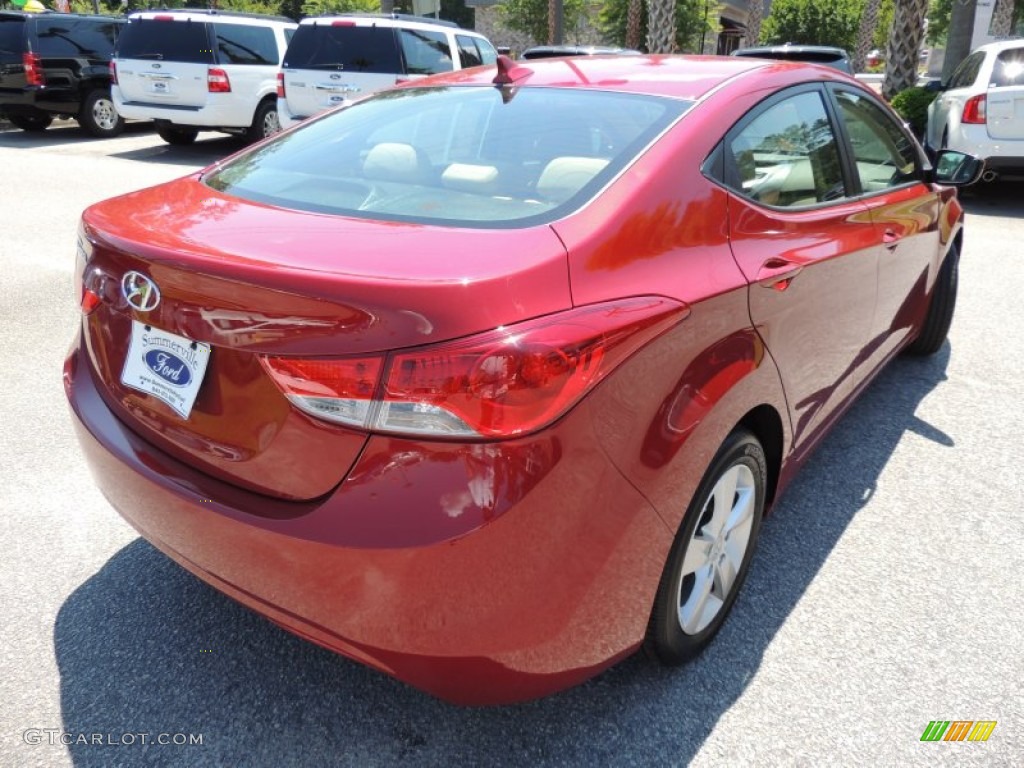 2012 Elantra GLS - Red Allure / Beige photo #13