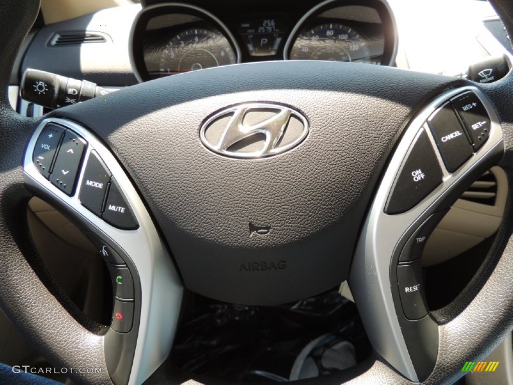 2012 Elantra GLS - Red Allure / Beige photo #21