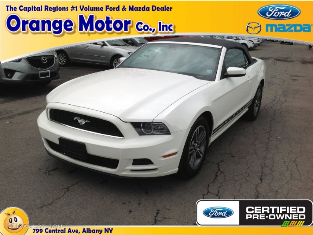 2013 Mustang V6 Premium Convertible - Performance White / Charcoal Black photo #1