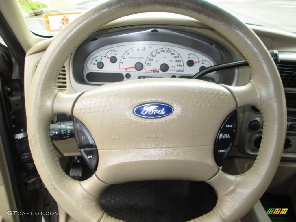 2005 Ford Explorer Sport Trac XLT 4x4 Medium Pebble Steering Wheel Photo #80870023