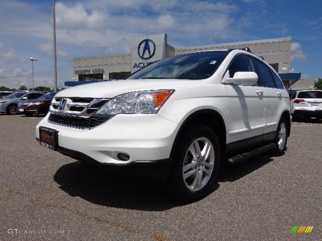 2010 CR-V EX-L AWD - Taffeta White / Gray photo #1