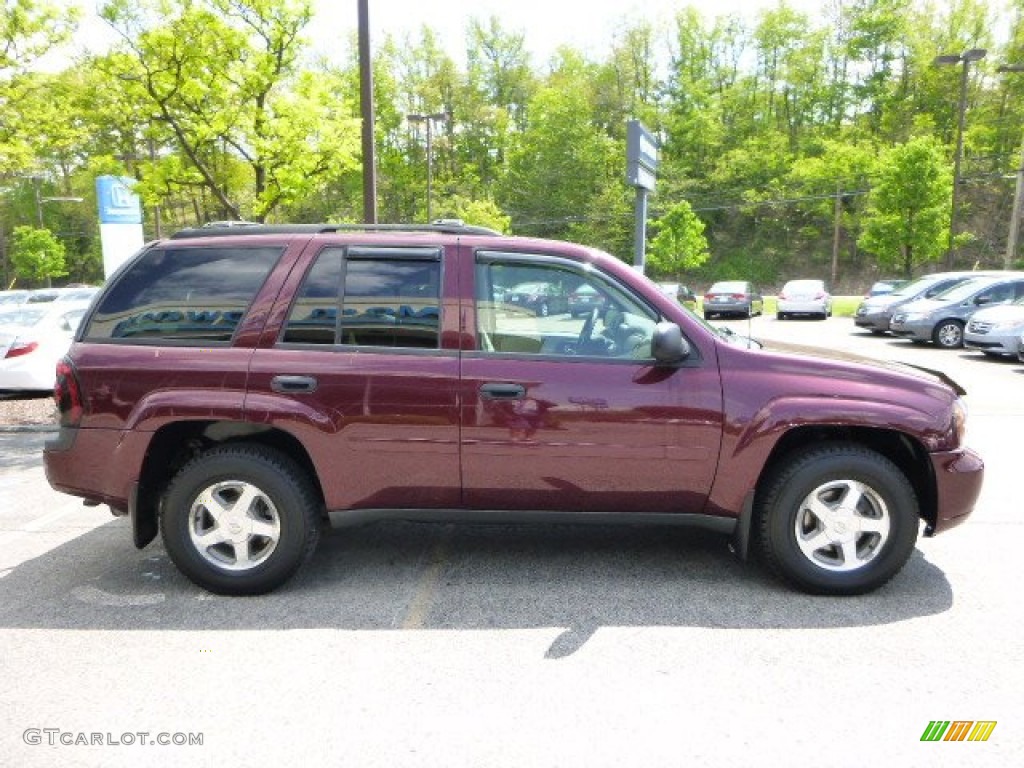 Bordeaux Red Metallic 2006 Chevrolet TrailBlazer LS 4x4 Exterior Photo #80872697
