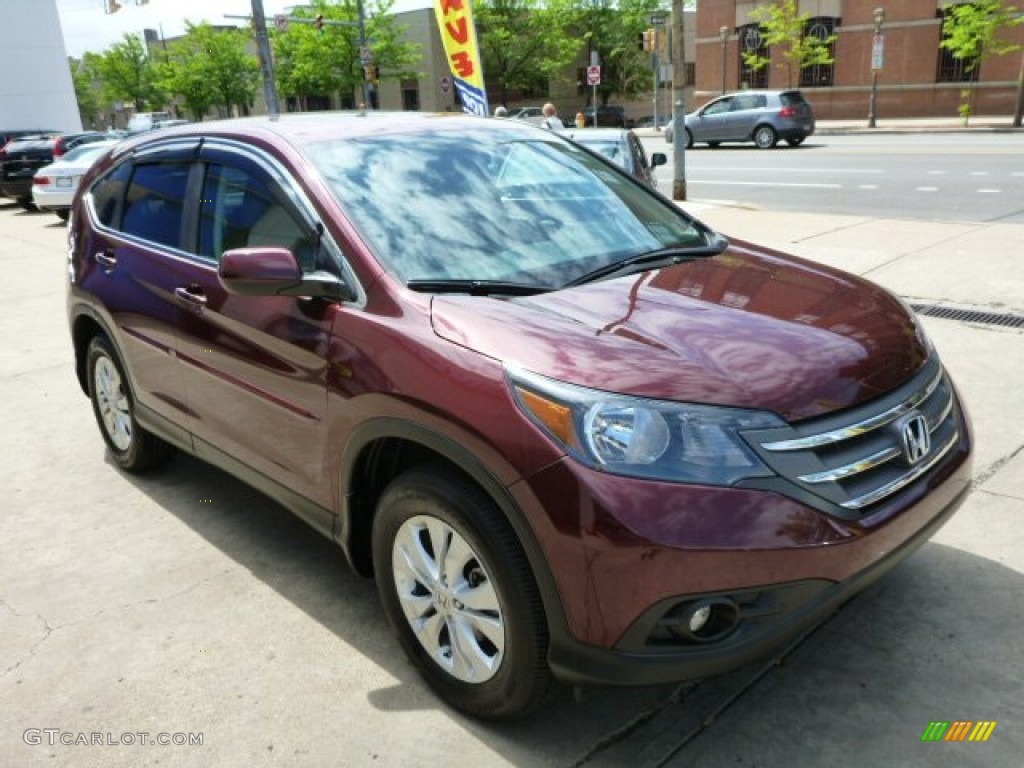 2012 CR-V EX 4WD - Basque Red Pearl II / Gray photo #3