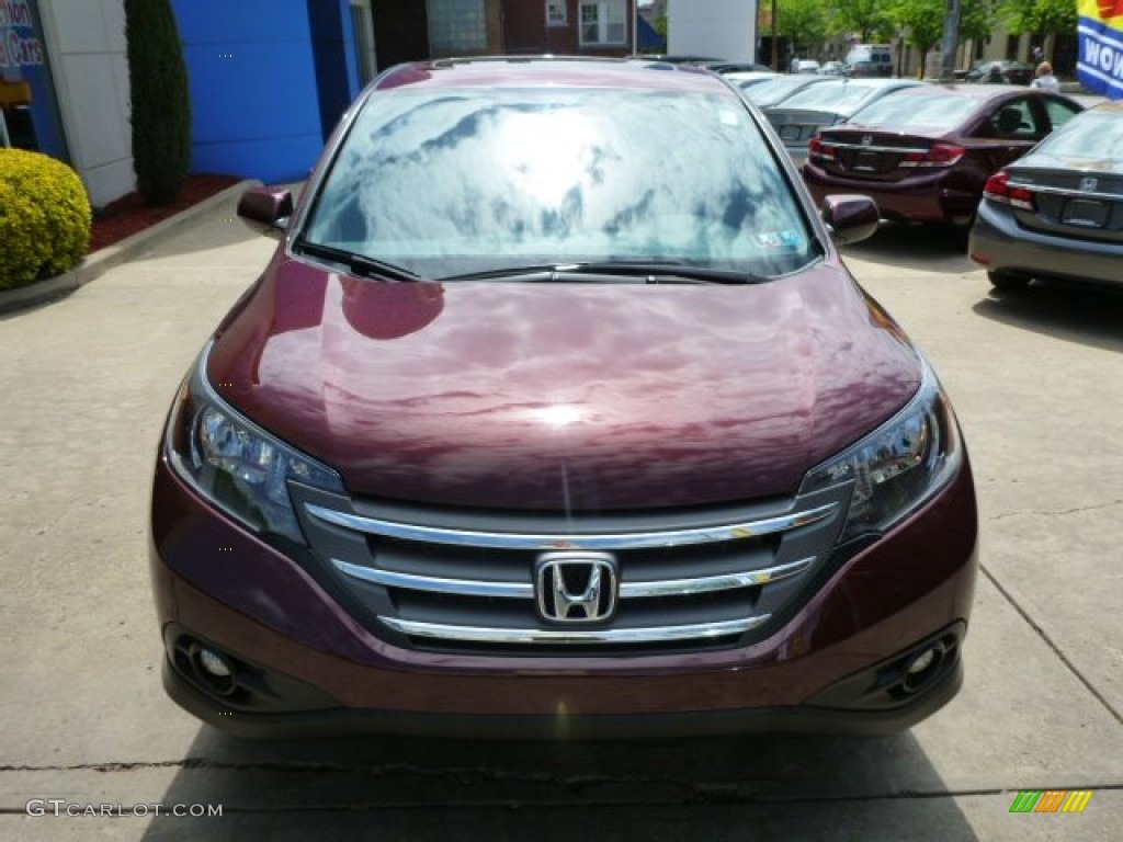 2012 CR-V EX 4WD - Basque Red Pearl II / Gray photo #18