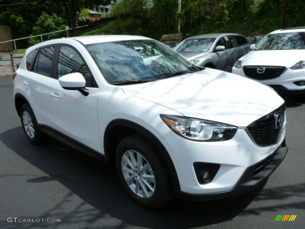 Crystal White Pearl Mica 2014 Mazda CX-5 Touring AWD Exterior Photo #80874013