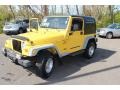 Solar Yellow 2001 Jeep Wrangler Sport 4x4 Exterior