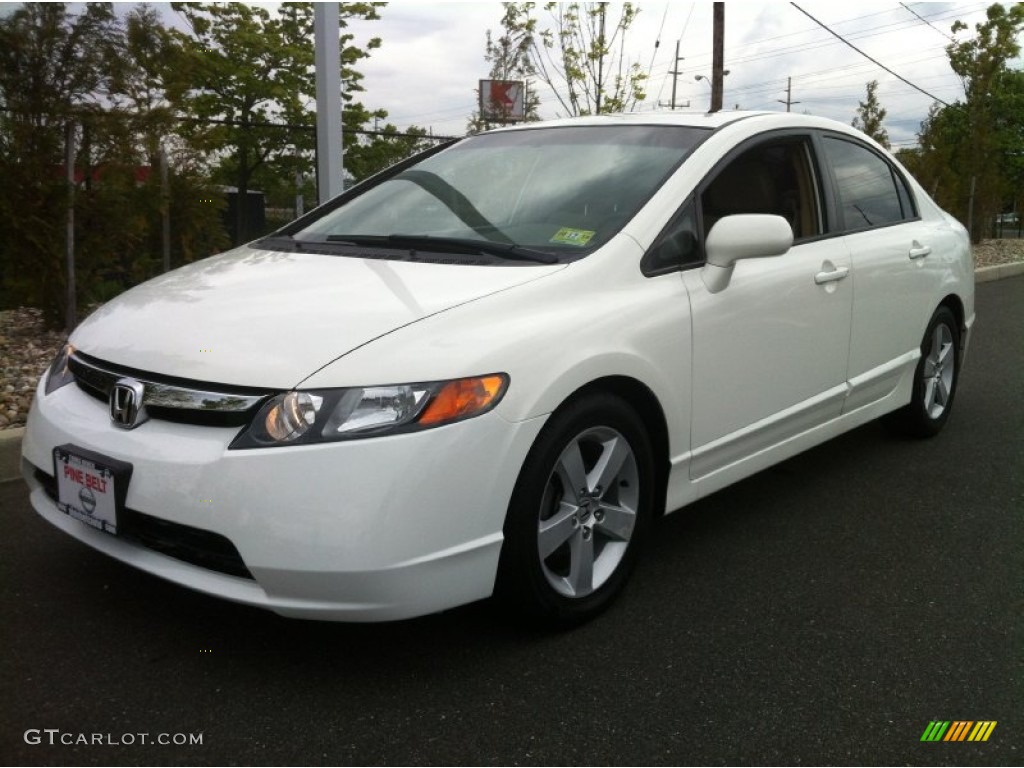 2006 Civic EX Sedan - Taffeta White / Ivory photo #1