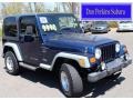 2000 Patriot Blue Pearl Jeep Wrangler Sport 4x4  photo #1