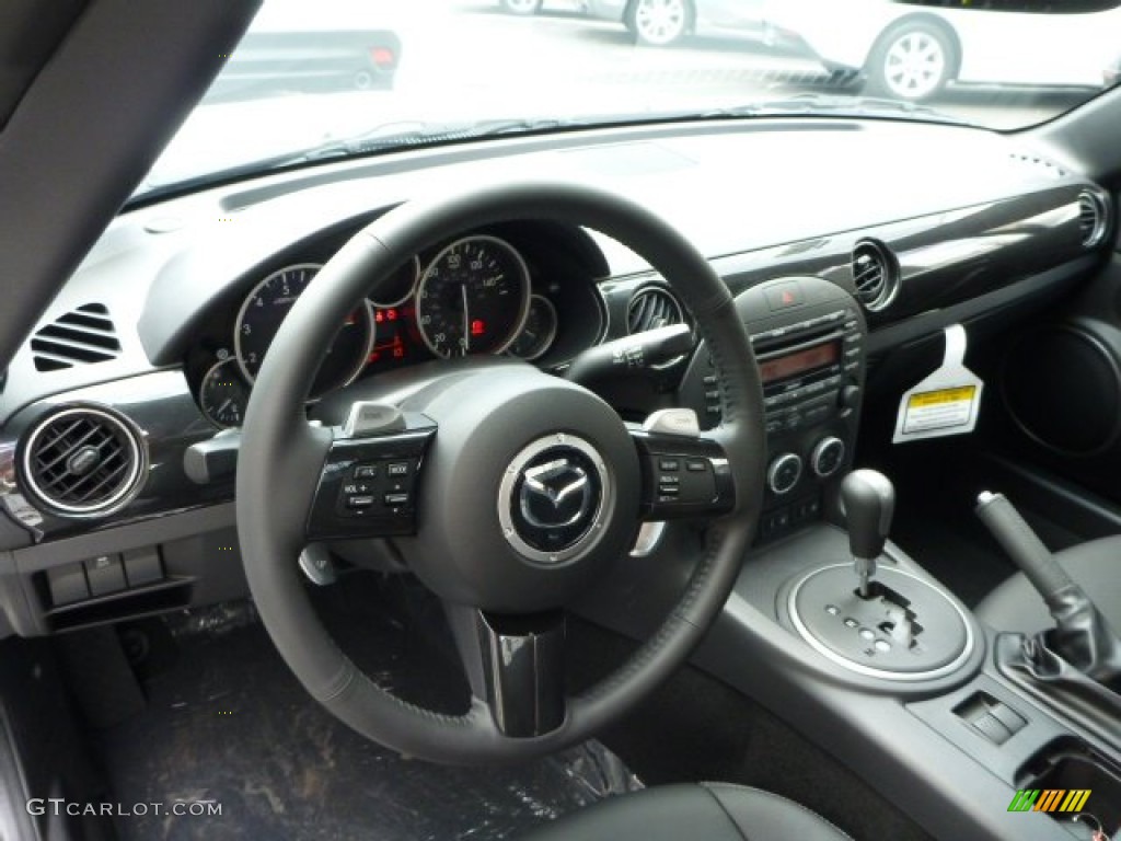 2013 Mazda MX-5 Miata Grand Touring Roadster Black Dashboard Photo #80875983