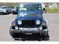 2000 Patriot Blue Pearl Jeep Wrangler Sport 4x4  photo #2