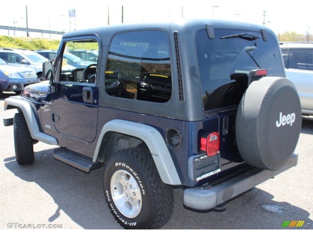 2000 Wrangler Sport 4x4 - Patriot Blue Pearl / Agate photo #10