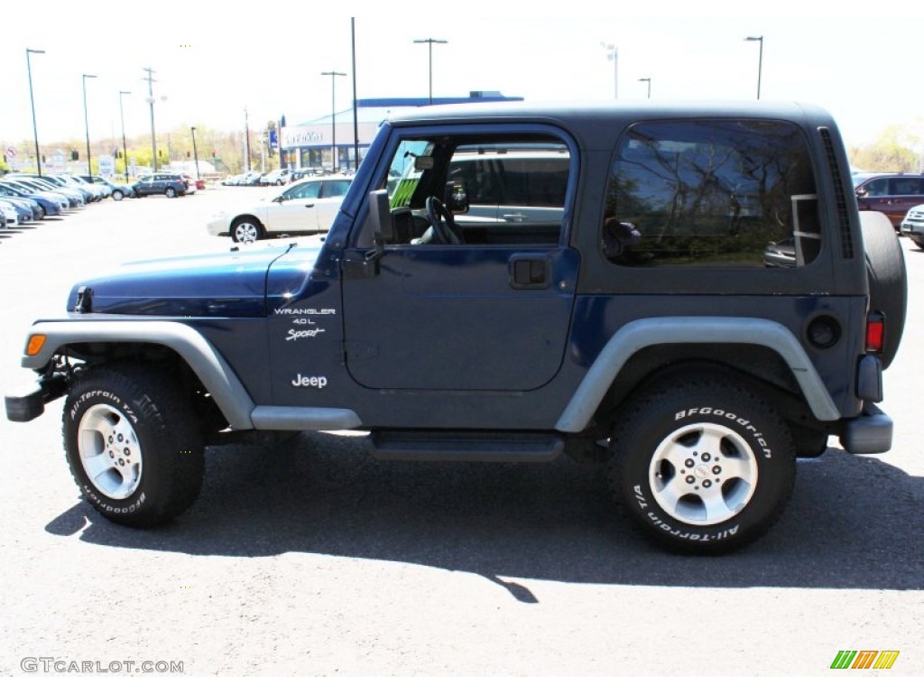 2000 Wrangler Sport 4x4 - Patriot Blue Pearl / Agate photo #11