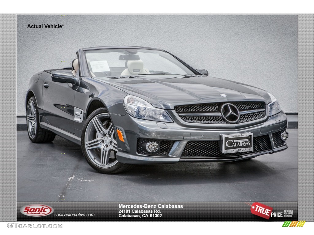 2012 SL 63 AMG Roadster - designo Graphite Metallic / Porcelain/Black photo #1