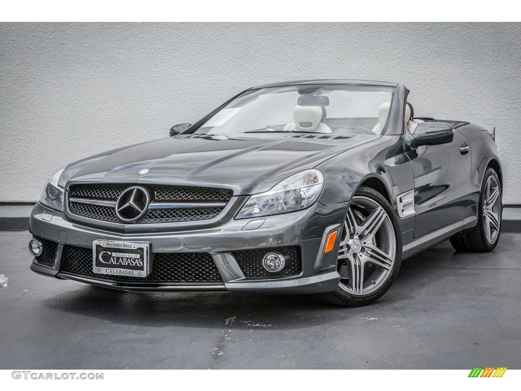 2012 SL 63 AMG Roadster - designo Graphite Metallic / Porcelain/Black photo #13