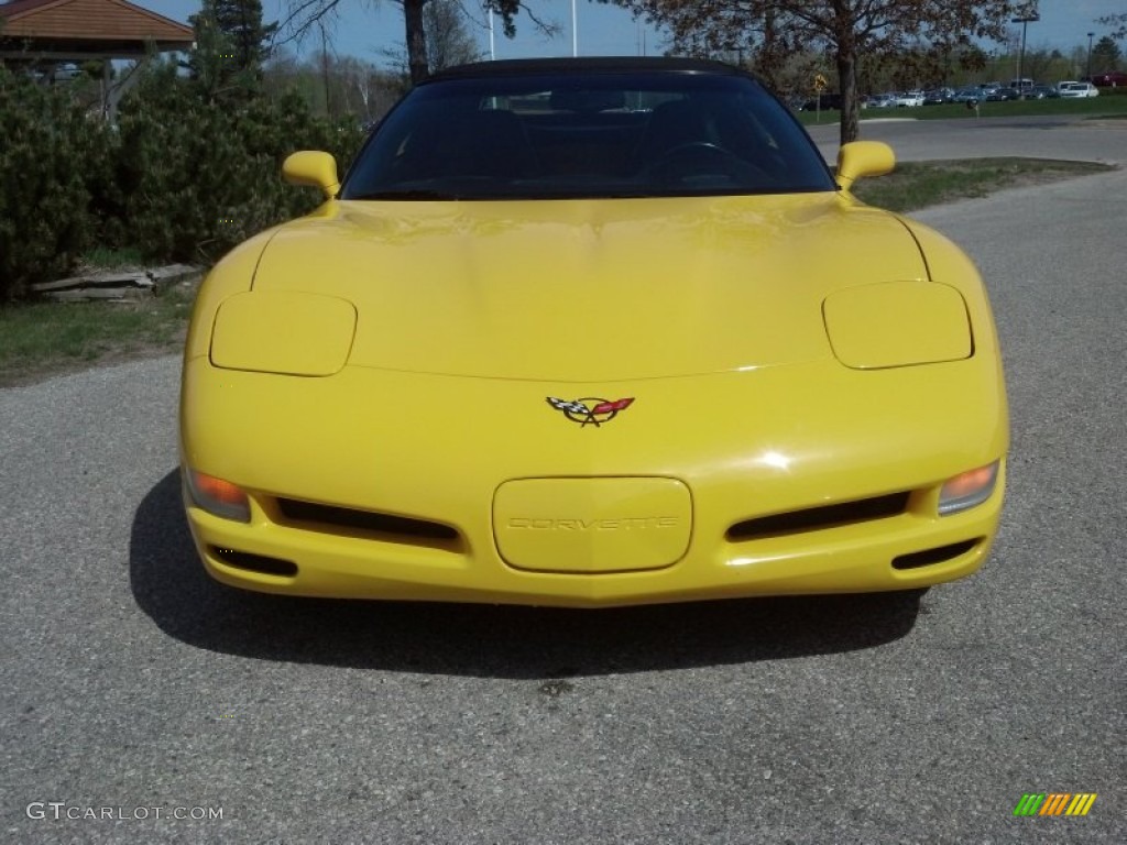 2002 Corvette Convertible - Millenium Yellow / Black photo #10