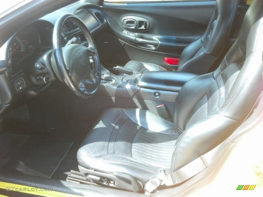 2002 Corvette Convertible - Millenium Yellow / Black photo #14