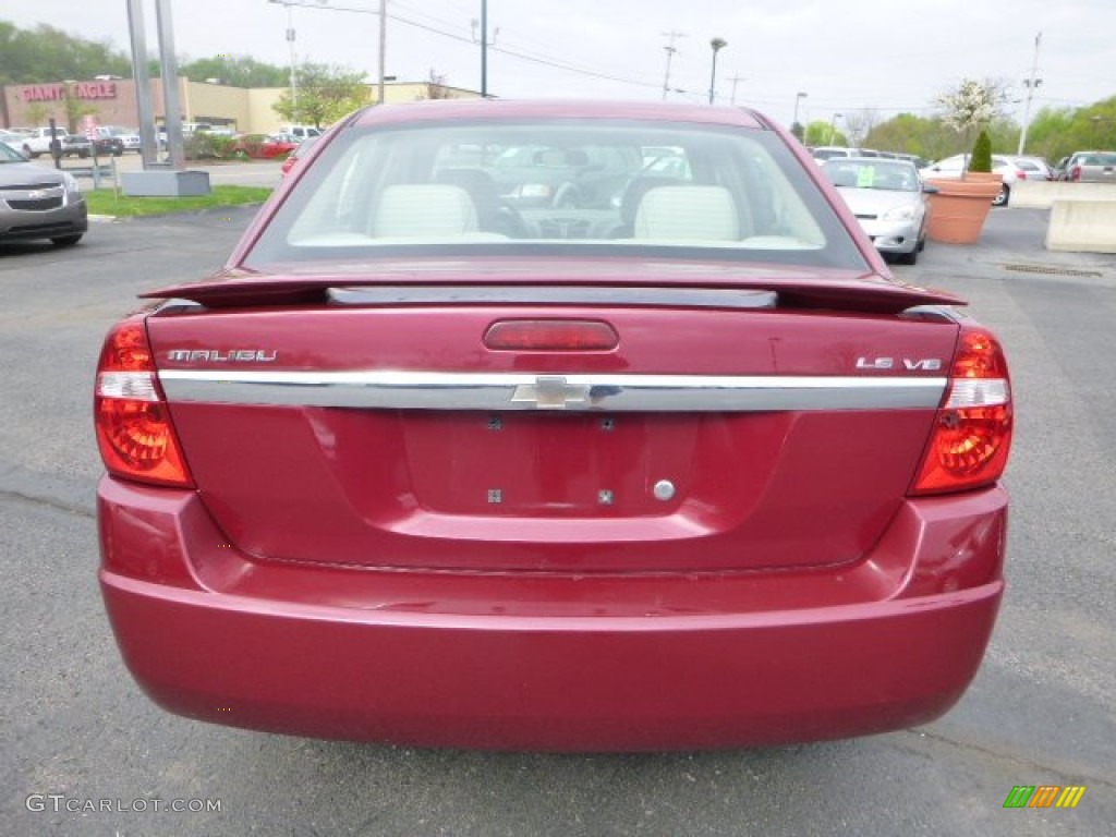 2004 Malibu LS V6 Sedan - Sport Red Metallic / Neutral photo #4