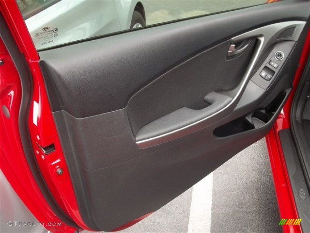 2013 Elantra Coupe GS - Volcanic Red / Blue photo #4