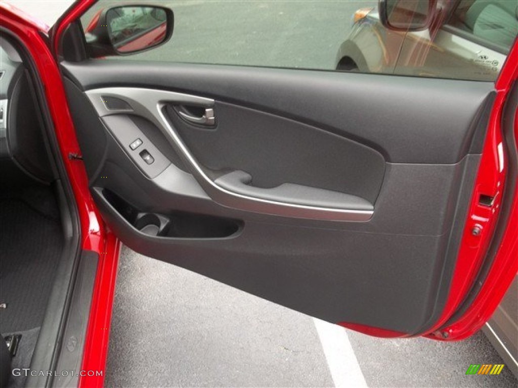 2013 Elantra Coupe GS - Volcanic Red / Blue photo #10
