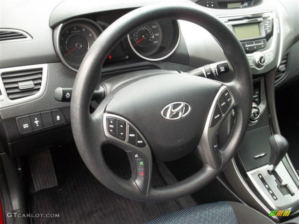 2013 Elantra Coupe GS - Volcanic Red / Blue photo #15