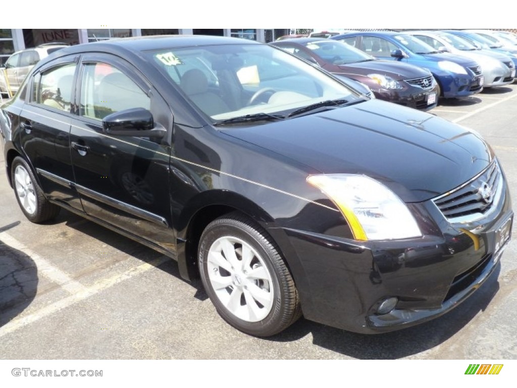 2010 Sentra 2.0 SL - Super Black / Beige photo #1