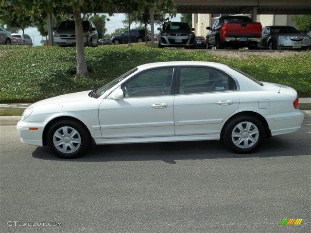 2004 Sonata V6 - White Pearl / Beige photo #64
