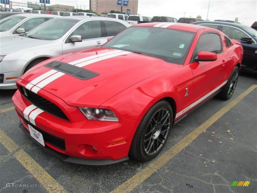 2011 Mustang Shelby GT500 SVT Performance Package Coupe - Race Red / Charcoal Black/White photo #5