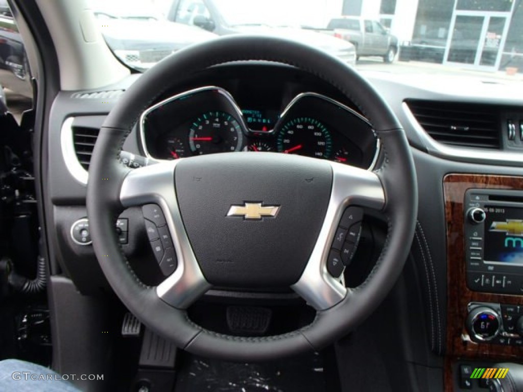 2013 Traverse LTZ AWD - Black Granite Metallic / Ebony photo #18