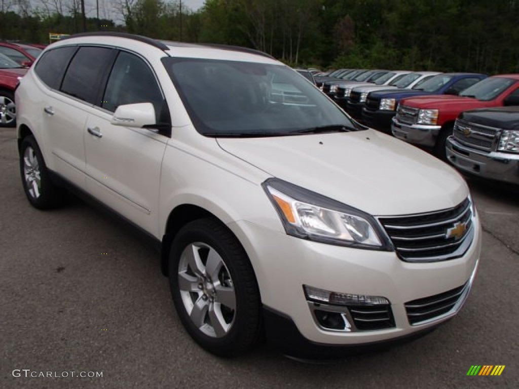 White Diamond Tricoat 2013 Chevrolet Traverse LTZ AWD Exterior Photo #80886796